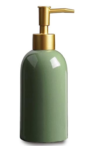 Ceramic Soap Dispenser Green with