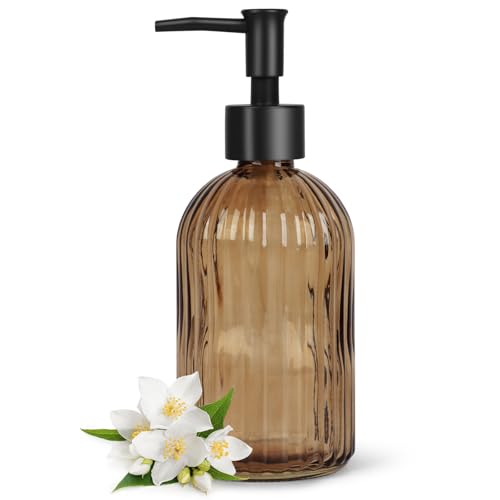 13.5oz Stripe Glass Soap Dispenser
