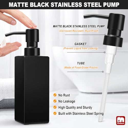GMISUN Black Soap Dispenser Bathroom view 3