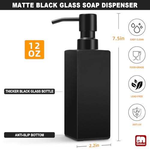 GMISUN Black Soap Dispenser Bathroom view 2