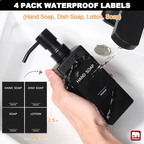 GMISUN Black Soap Dispenser Hand view 4