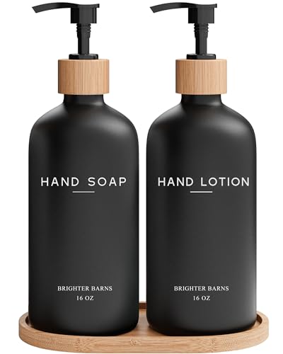 Black Glass Soap and Lotion