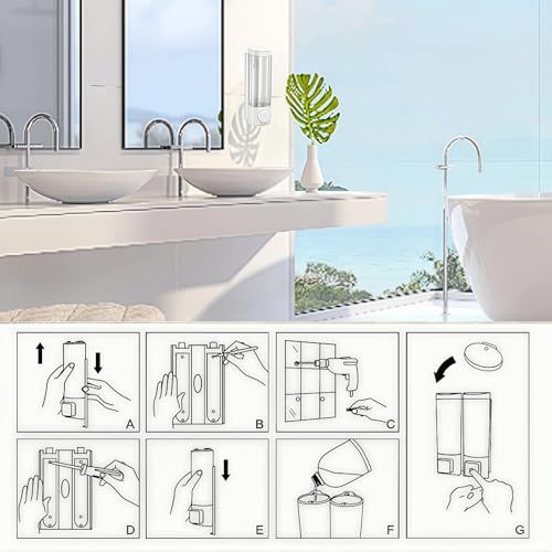 White Manual Bathroom Wall Mounted view 5