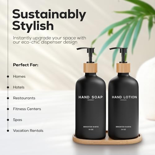 Black Glass Soap and Lotion view 2