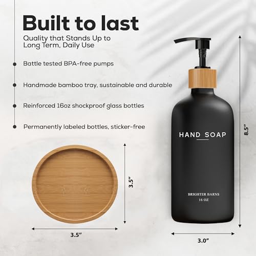 Black Glass Hand Soap Dispenser view 3