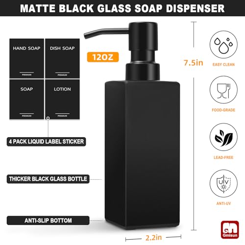 GMISUN Black Soap Dispenser Hand view 2
