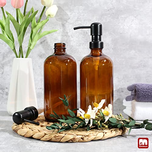 GMISUN Amber Glass Soap Dispenser view 4