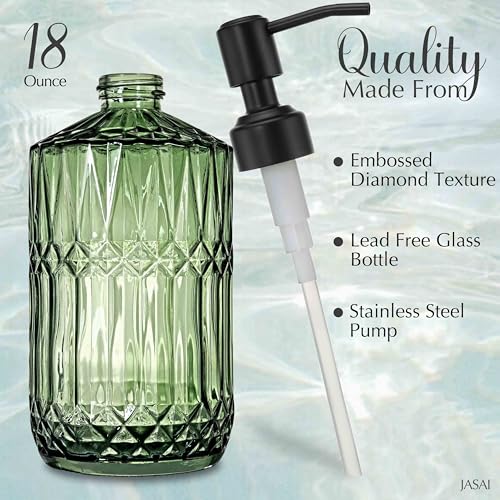 JASAI 18Oz Green Soap Dispenser view 2